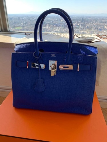 Hermes Birkin Handbag Blue Electric 616256