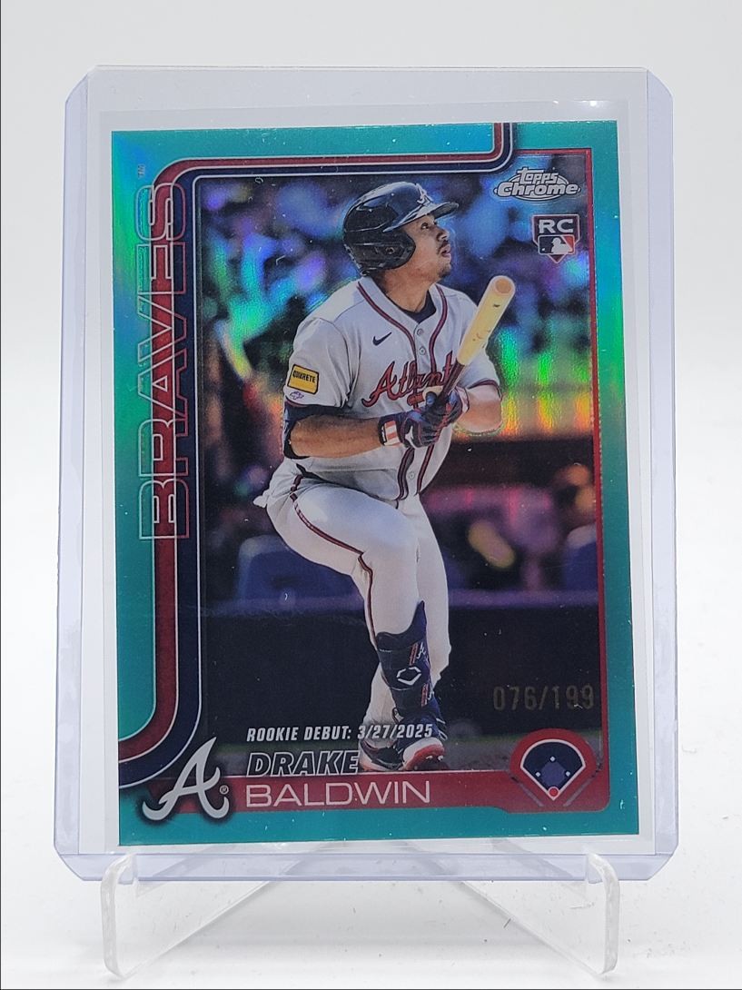DRAKE BALDWIN 2025 TOPPS CHROME UPDATE ROOKIE DEBUT AQUA A RC /199 Q3967