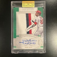 Juan Soto 2020 Topps Definitive Green Relic Autograph Card #ARC-JS 07/25