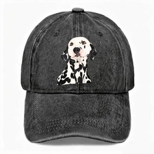 Unisex Dalmatian Dog Portrait Pet Lover Dad Hat Vintage Washed Baseball Cap