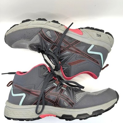Asics Gel-Venture 8 Mid Top Trail Running Shoes Womens 9 Grey Pink 1012A869