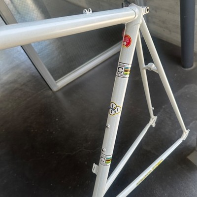 3RENSHO Road Bike Frame - White w/Silver Flake 54cm Handmade in