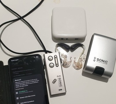 Oticon TV Adapter 2.0   TV 75-02 +Sonic CH60MN+SounGate1.2,mit ZUBEHÖR ,d