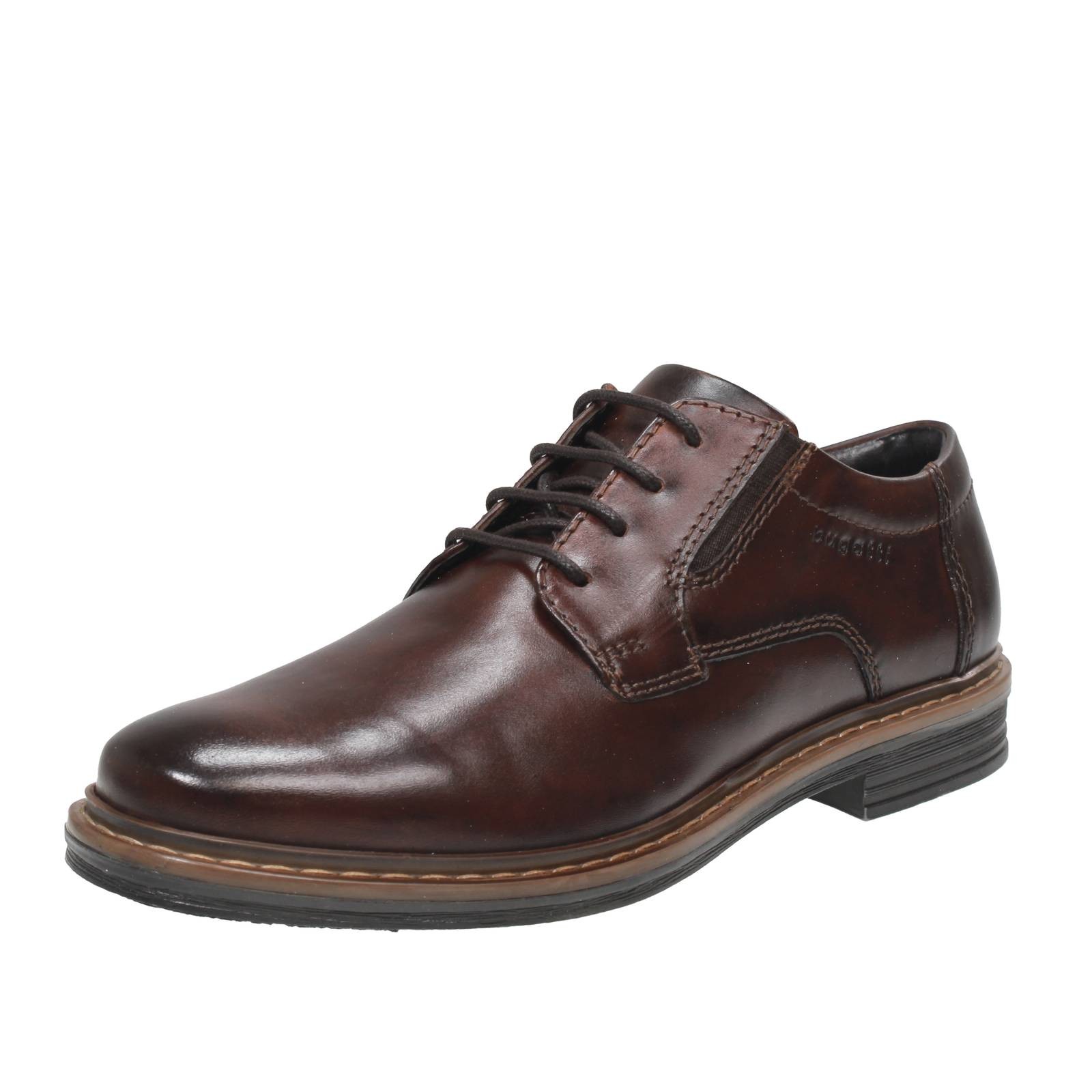 Bugatti Geschenk - braune Lederschnrer - Gre 45 30 cm Herrenschuhe 20690₽