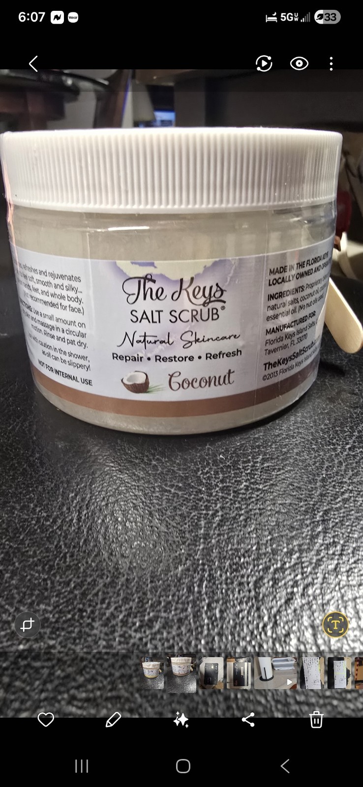 Exfoliante de sal Cocanut Key West