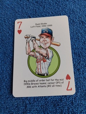 Ryan Klesko Card Atlanta Braves Hero Decks Playing Card Baseball Card MLB 