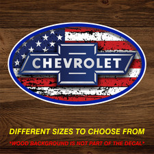 American Flag Vinyl Decal Sticker Fits Chevrolet Chevy