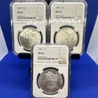 1881-S Morgan Silver Dollar $1 NGC MS62 Uncirculated Business Strike Lot 3