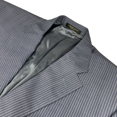 Corneliani Men s 100% Wool 2-Button Blazer Blue Stripe   Italy   48R US | 58 EU