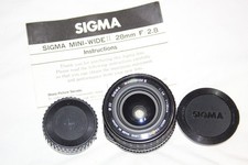 Sigma Mini Wide II 28mm f2.8 Prime Wide Angle Lens Minolta MD Mount