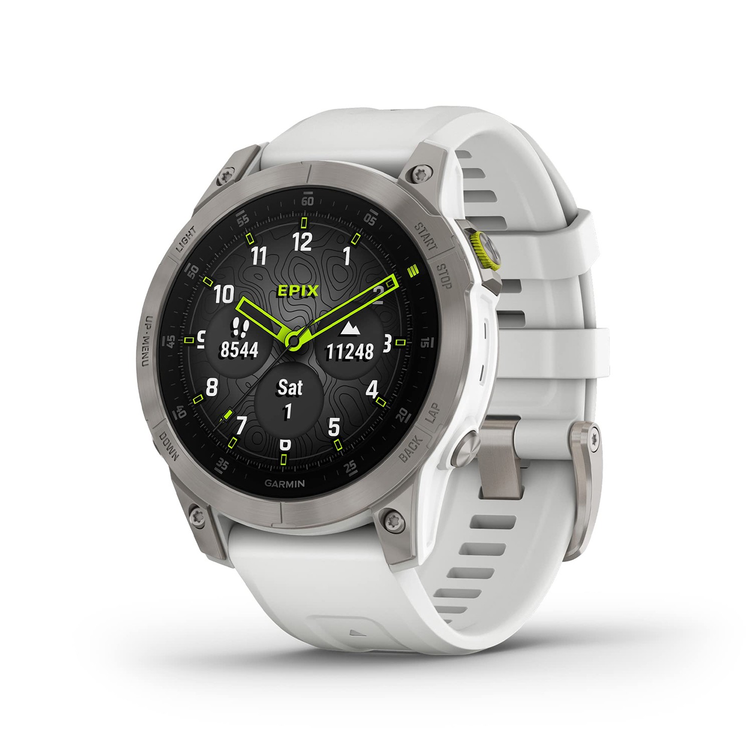 Garmin epix Gen 2 Sapphire Premium Active Smartwatch, 47 mm (White Titanium)