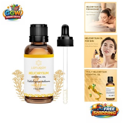 100% Natural Helichrysum Oil - 1 Oz for Bruising, Skin Care & Emotional Wellness