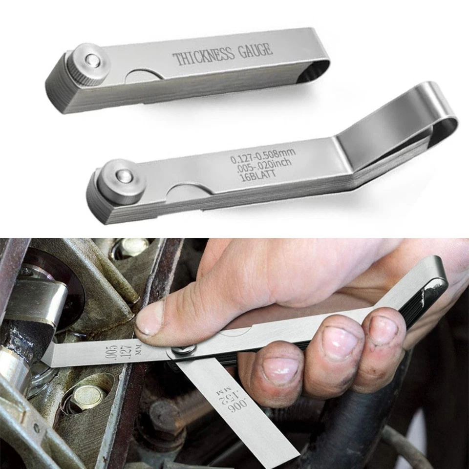 Feeler Gauge Set 2PCS Stainless Steel with Protective Case for Easy Storage - Image 3 of 4