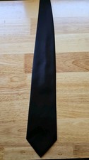 Ramario Manzini Collection Men's Solid Black Neck Tie Slim