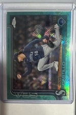 2025 Topps Chrome Logofractor Edition - Luis Castillo, Luis Castillo #69 Aqua...