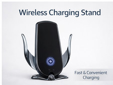 15W Wireless Car Charger Mount   Fast Charging Auto-Clamping Phone Holder for iP