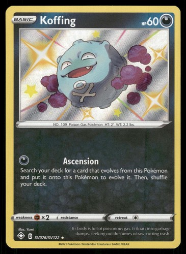 Koffing SV076/SV122 Shiny Rare Shining Fates Shiny Vault Pokemon Holo Near Mint