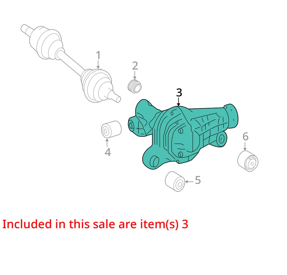 2015 Mercedes-Benz GL450 4WD Differential Assembly, Used, 93K Miles, OEM Foto 4 de 4