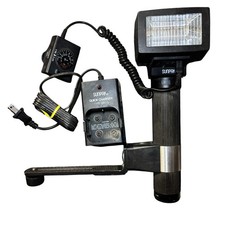 Sunpak Auto 611 Thyristor Handle Mount Flash with Cords, remote sensor Untested