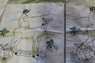 Vintage Embroidered 18" x 18" Blocks set of 6, Buck, Doe & Fawn. — photo 4