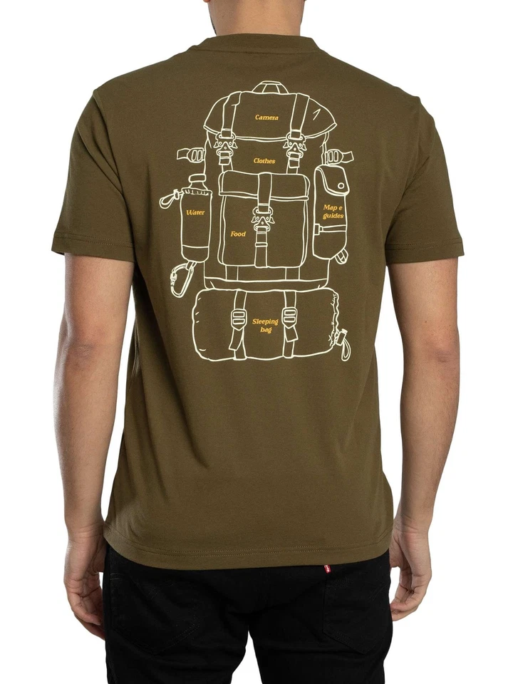 Napapijri Pour des hommes T-shirt graphique Flint Back, vert - Photo 3/4
