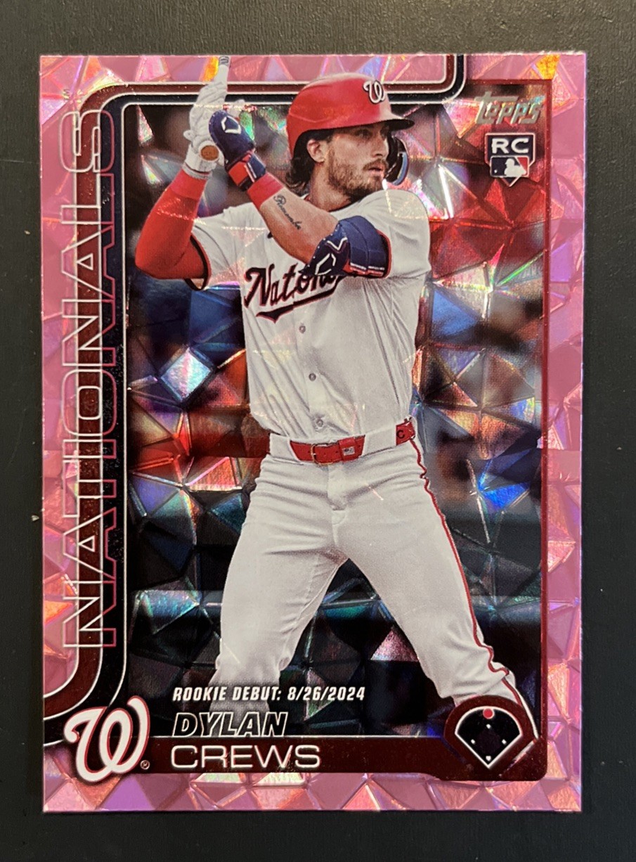 2025 Topps Update Series Rookie Debut Dylan Crews #US223 Pink Diamante Foil (RC)