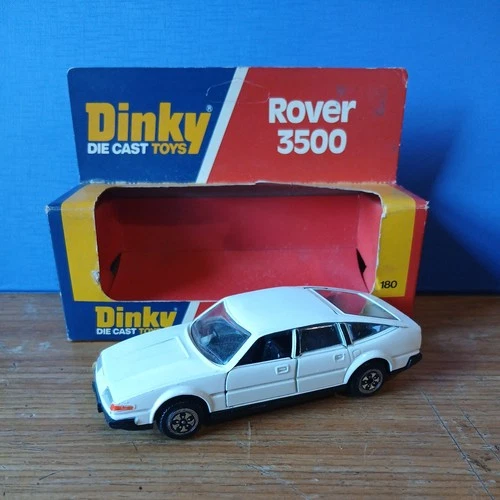 Dinky Toys No. 180 - Rover 3500 (SD1) - white vintage die-cast model car - Boxed