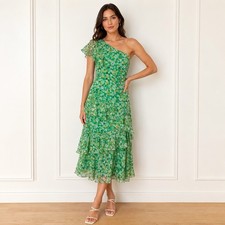 Astr The Label Victoriana Green Floral Dress Size M