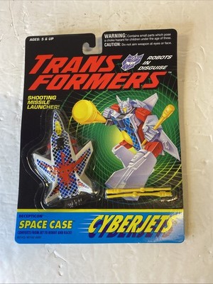 1994 G2 Transformers CyberJets Space Case Complete Cardback