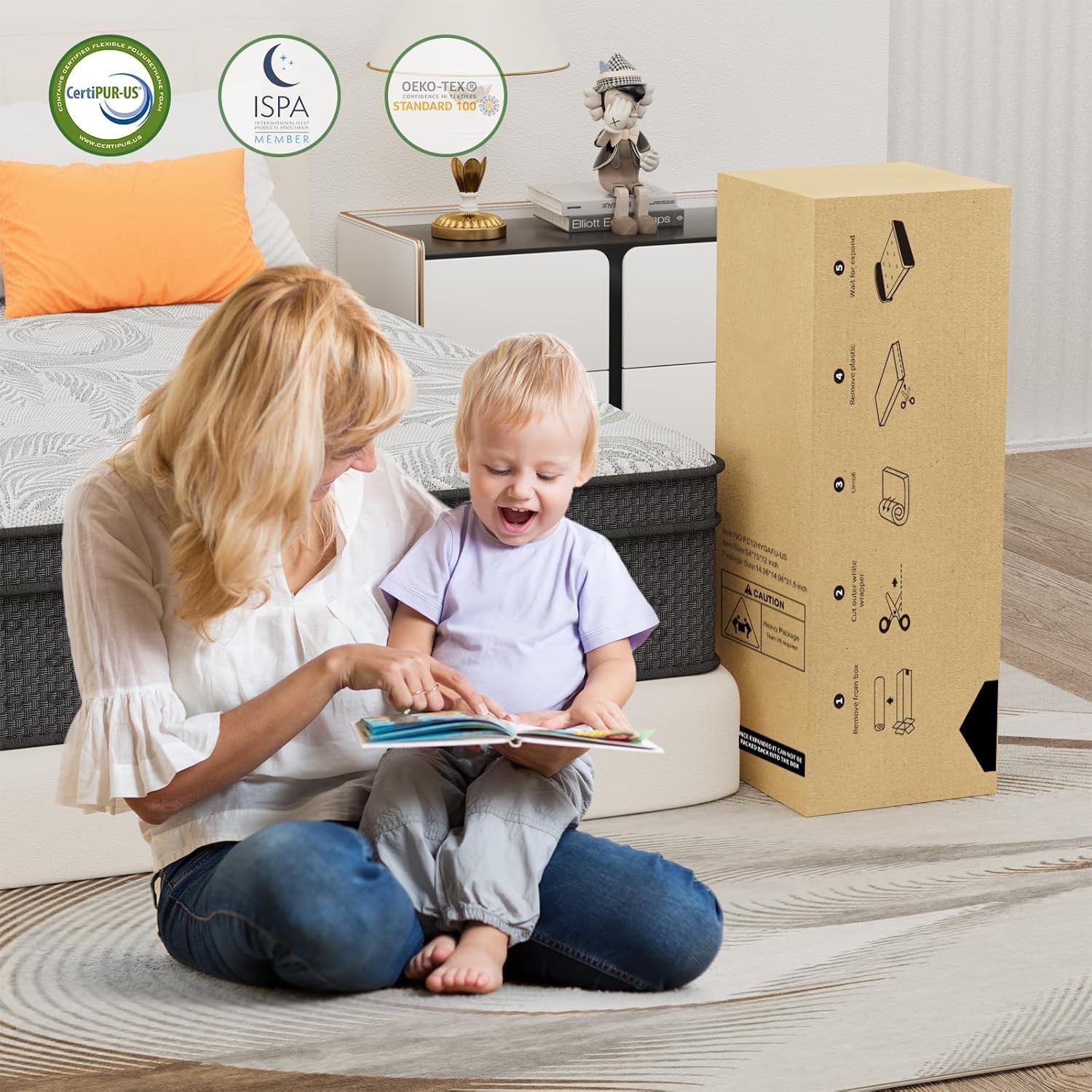 Twin XL Mattress 12" 14" Twin Full Queen King Spring Hybrid Memory Foam Mattress