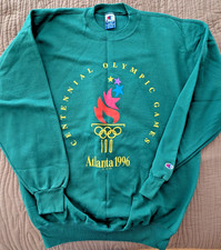 Atlanta 1996 Olympics Crewneck Green Sweatshirt Size XXL Vintage 90s