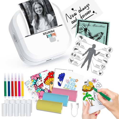 Sticker Printer - 24"/Min Fast Printing-Bluetooth Inkless Printer ...