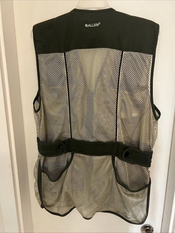 Allen Company Ace Range Size M/L Green Quilted Tan Mesh Shooting Vest - Image 4 of 4