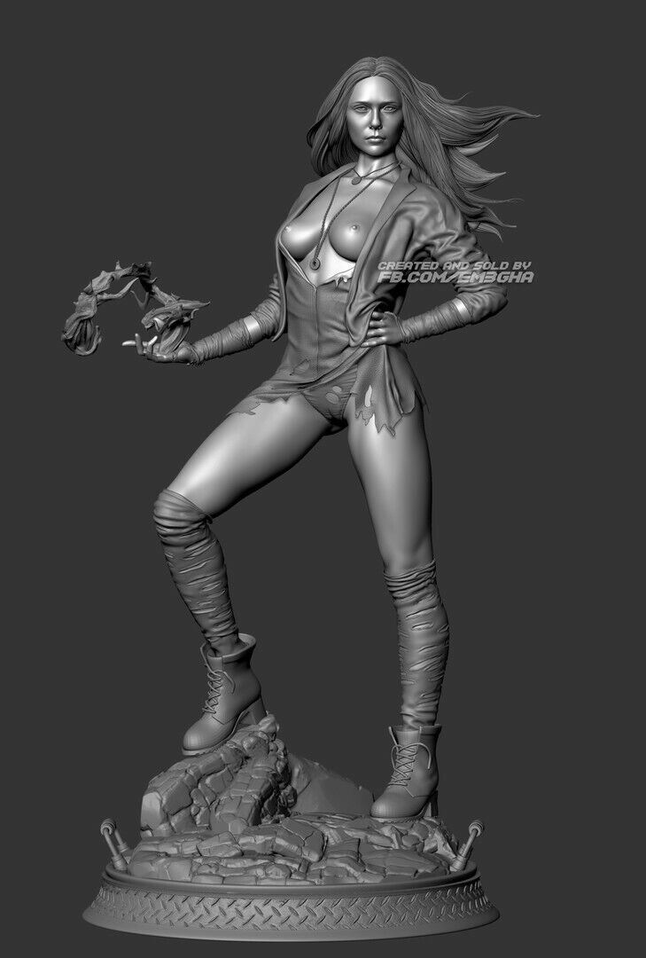 Wanda Scarlet Witch Marvel by ConcreteHead, Download free STL model