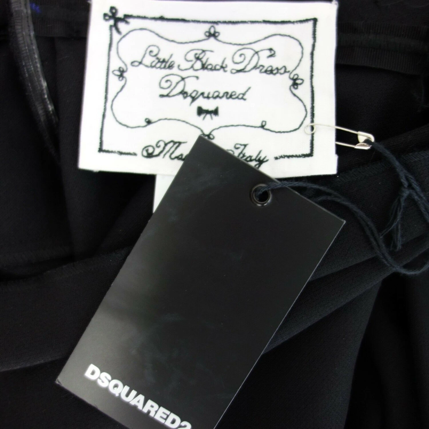 Abito donna nero DSQUARED2 mini abito da sera taglia DE 32 XXS Dsquared nuovo