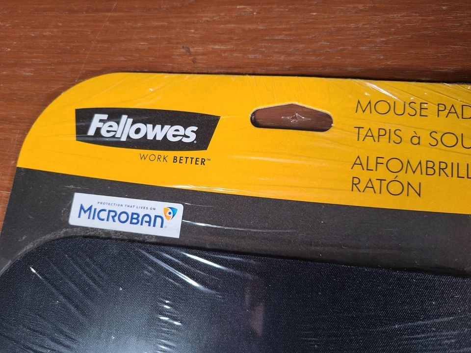 Fellowes Microban® 8" x 9" Mouse Pad Black New In Sealed Package - Image 2 of 4