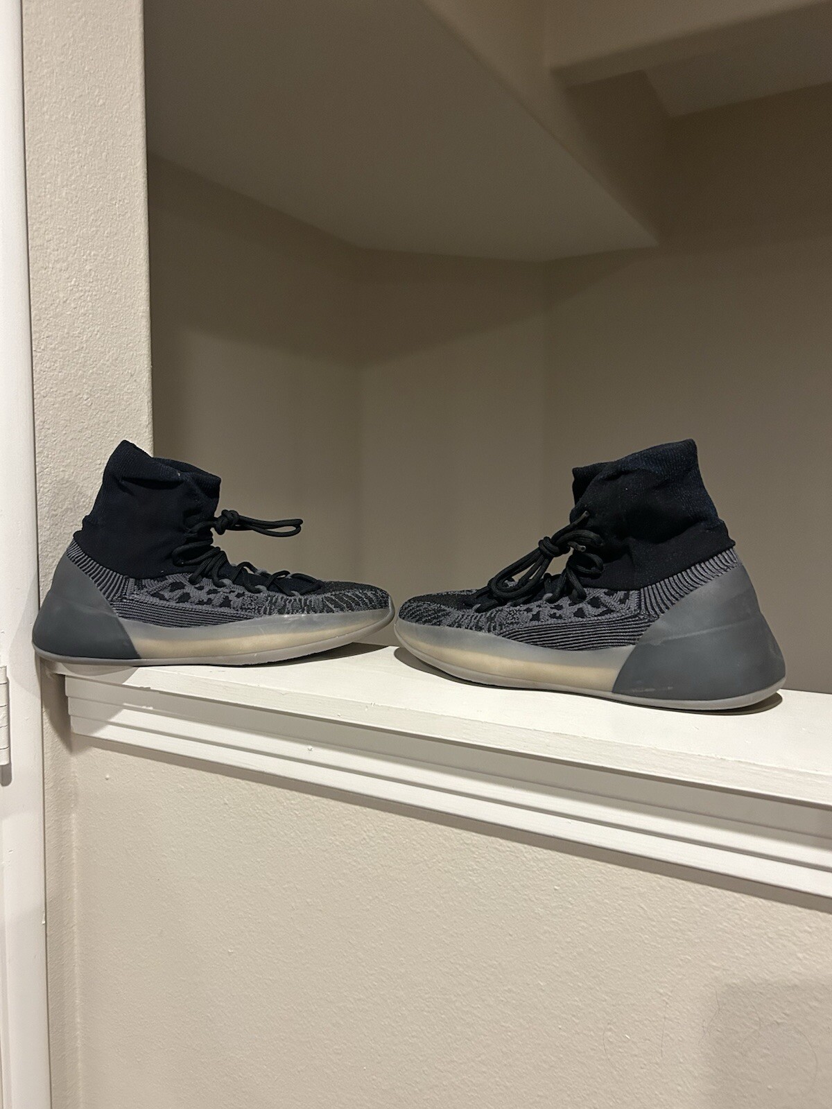 Mens Adidas Yeezy Basketball Knit Slate Blue Shoe GV8294 Size 12.5 Repl Box