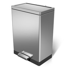 40 Liter / 10.6 Gallon Kitchen Trash Can, Stainless Steel Trash can, Garbage Can