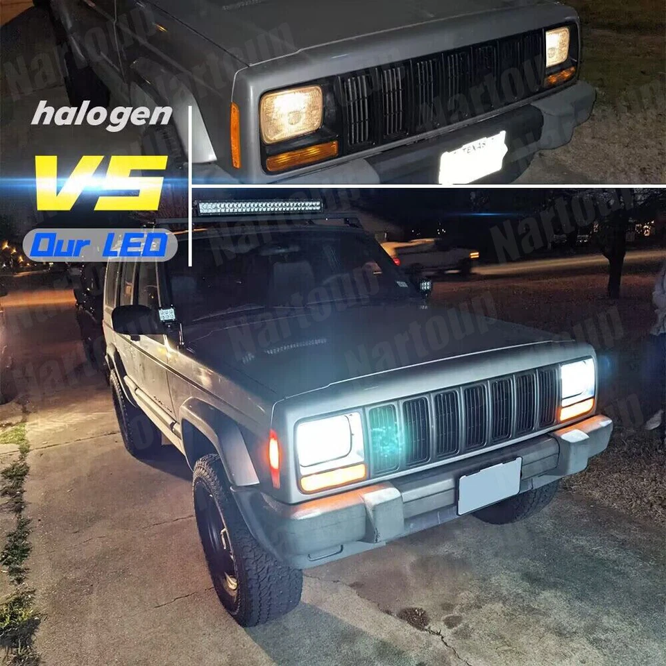 5x7 7x6 H6054 LED Headlights for Jeep Wrangler YJ Cherokee XJ Ford Chevy TOYOTA — 第 4/4 张图片