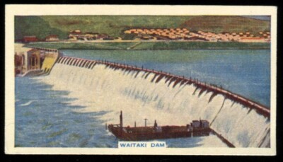 Tabakkarte, Godfrey Phillips, Mechanized Age, 1937, 2. Serie, Waitaki Dam, #10