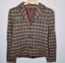 Vintage Mark Russel Wool Blazer Womens Uk 6-8 Country Dress Up Made In England