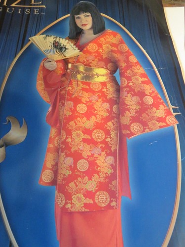 GEISHA Plus Size Halloween Costume Adult 18-20 MY SIZE DISGUISE Kimono Dress Up - Picture 4 of 15