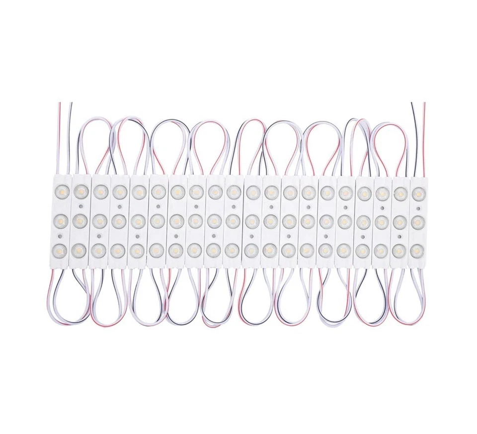 Modulo led 12v 20 strisce per insegne tabelle striscia luce bianca - Immagine 3 di 3