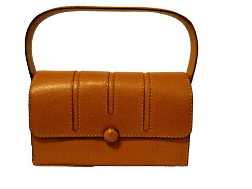 Damentasche Leder Cognac Handgetragen Gebraucht