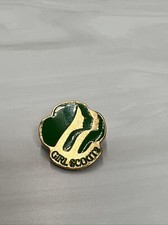 Vintage 1980 Girl Scout Pin Very Decent Condition Solid Brass Rare USA Made Htf
