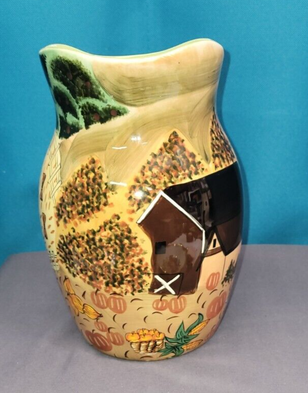 Vintage WCL china fall autumn harvest thanksgiving pumpkin pitcher