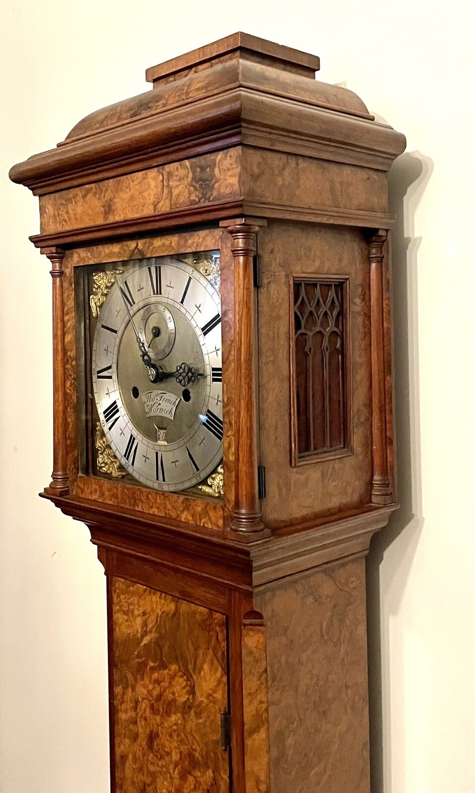 Antique Walnut Small Longcase Grandfather Clock / Grandmother Clock eBay