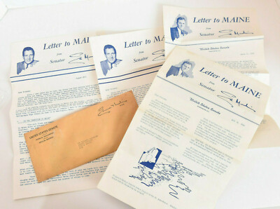 Senator Ed Muskie - Letter To Maine- Lot of 5 Newsletters- Democrat- Vietnam