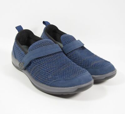 Orthofeet Navy Blue Stretch 823 Quincy Orthopedic Slip On Shoes Sz