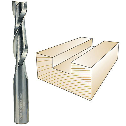Whiteside #RU5200 Solid Carbide Two Flute Up Cut Standard Spiral Router Bit